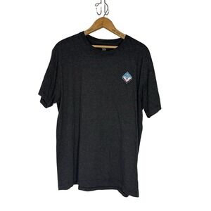 Veece Mens dark Gray Graphic Logo Short Sleeve Tee T Shirt size Large